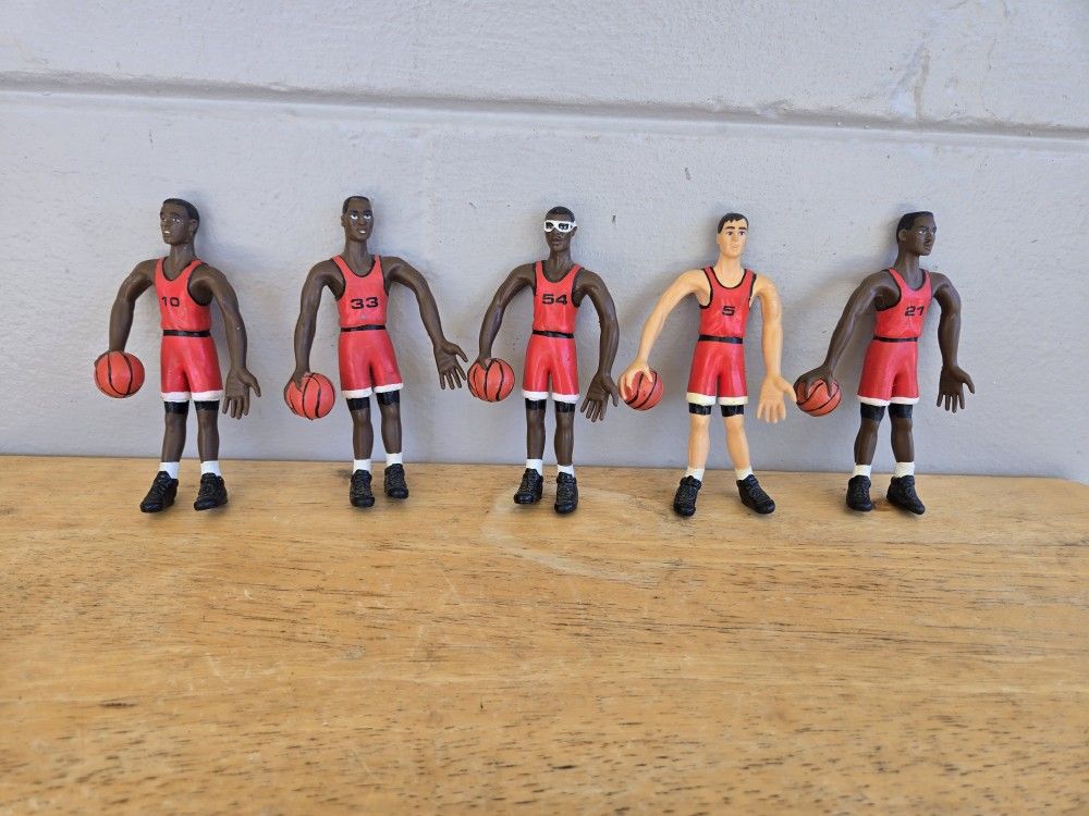 Complete Set (5) Vintage Hot Properties 6" Bendable Chicago Bulls Figures 1990s SCOTTIE PIPPEN