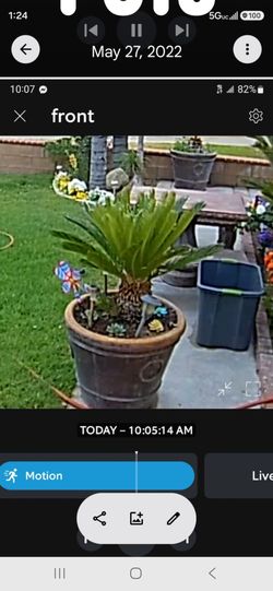 2 large concrete pots matching