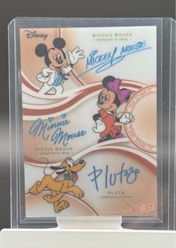 2026 Card Fun Disney ChronoZ Mickey, Minnie, Pluto Triple Script Art-Orange # 08/30 RARE