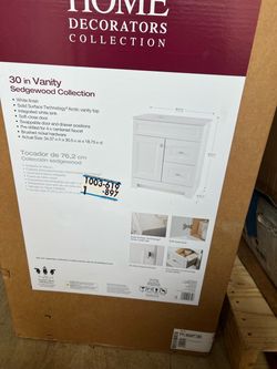 30 inch white bathroom vanity combo