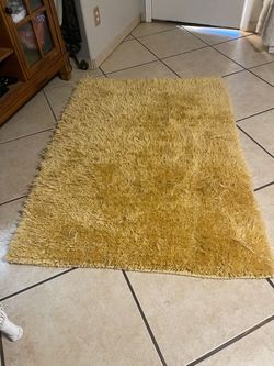 Gold Shag Area Rug