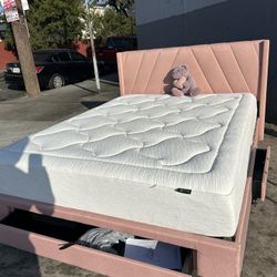 Beautiful, Queen Size Bed Frame, And Mattress