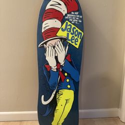 Jason Lee Signed Cat in The Hat Skateboard