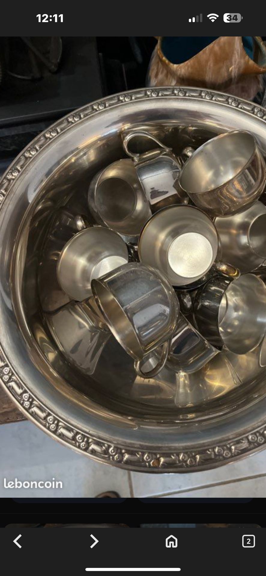 collection of silver-plated coffee