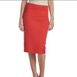 Women’s red pencil skirt