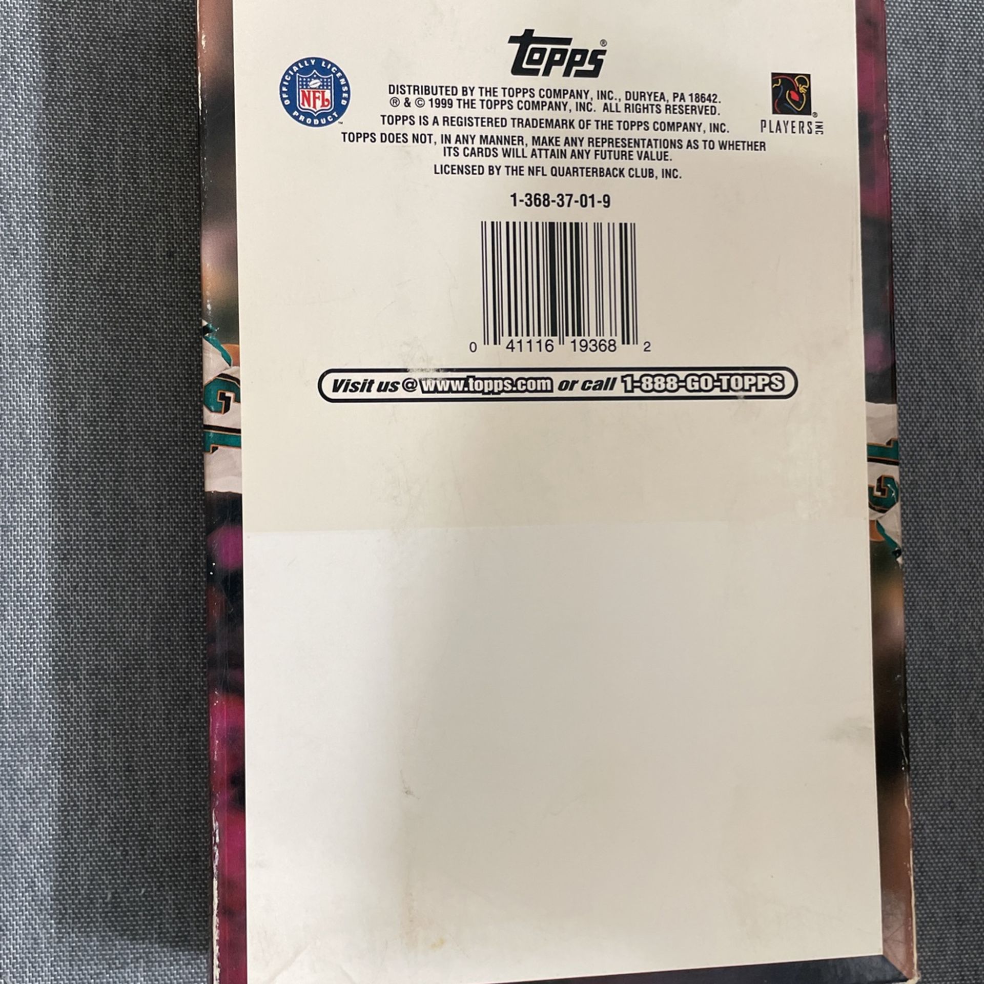 1999 Topps NFL Football Cards Full Boxes 24 Packs 16 Cards Per Pack