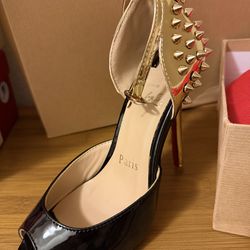 Black with Gold heels