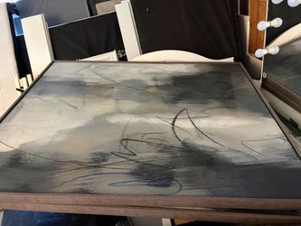 VERY LARGE Framed Abstract Wall Art – Set of 2 $200