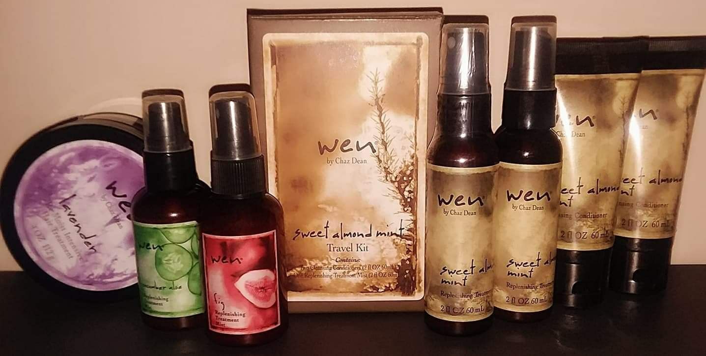 X7 NEW SEALED WEN HAIR CARE PRODUCTS LAVENDER SWEET ALMOND MINT FIG CUCUMBER ALOE REPLENISHING TREATMENT
