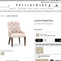 Pottery barn Lorraine Chair With Arms 