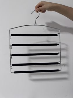 5-Tier Multi-Layer Hanger – Space Saver for Pants, Scarves & More!