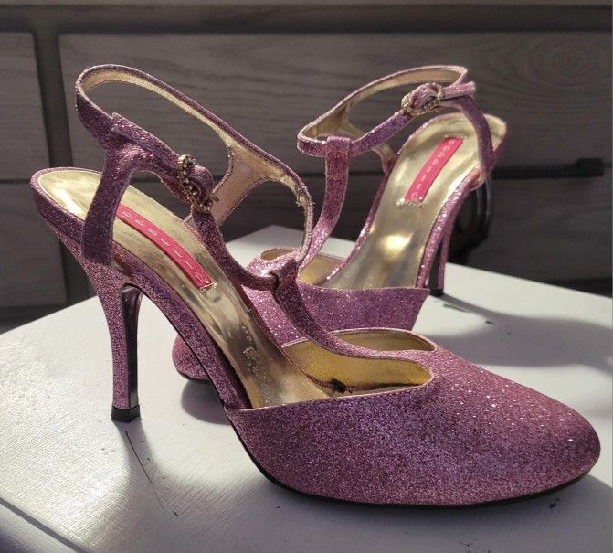 Pink Glitter Heels
