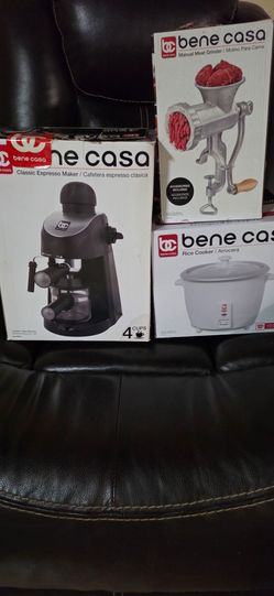 Manual meat grinder expresso maker and rice cooker
