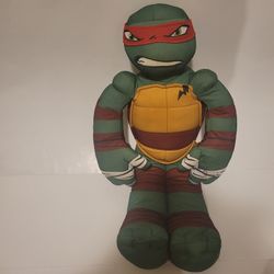 Teenage Mutant Ninja Turtle Cuddle Pillow Plush Raphael Green & RED TEE