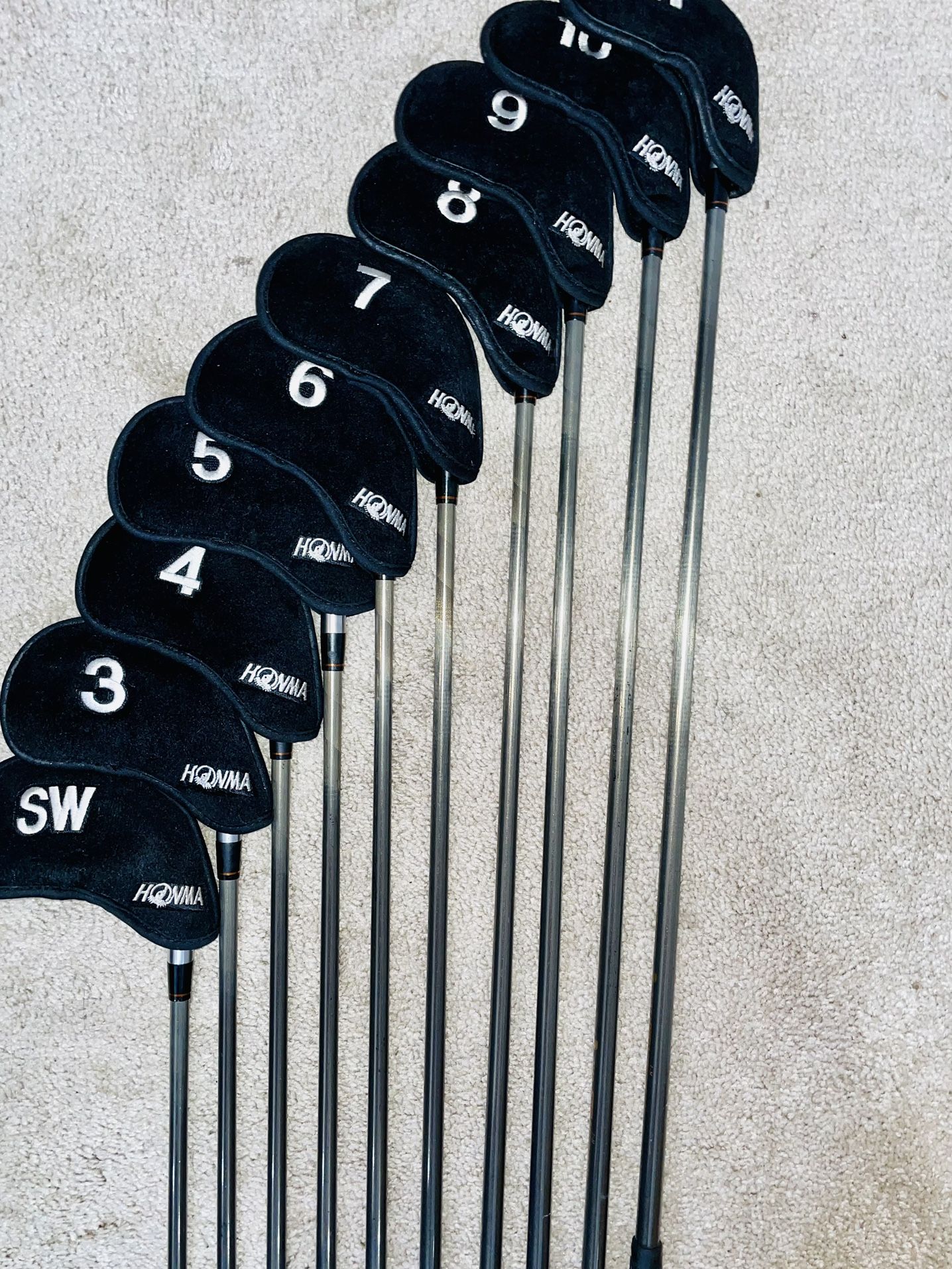 Men’s Honma LB-708 H&F R1 24k GP 10 Piece Iron (3-11,SW)