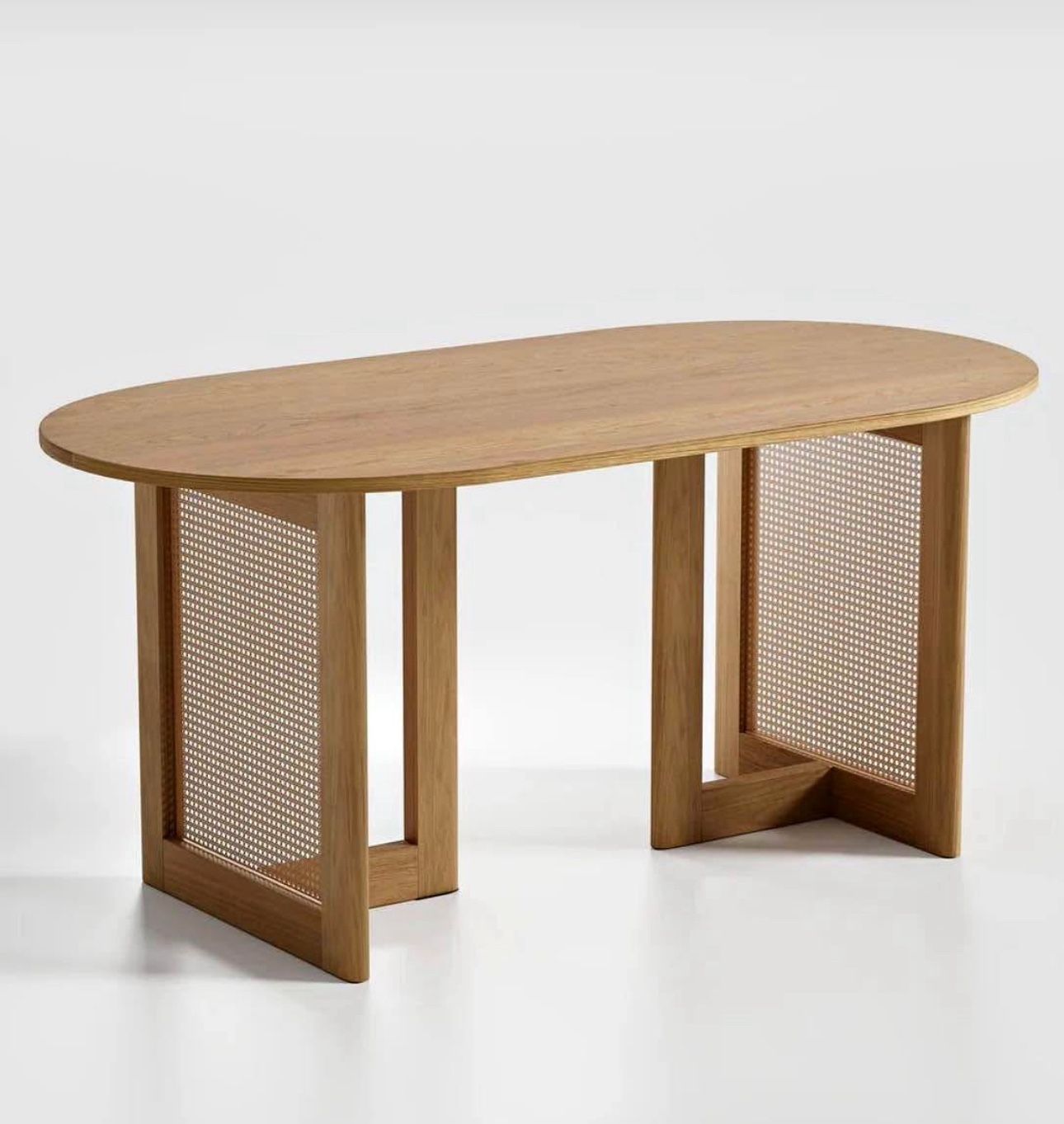 Oval mid century modern dining table