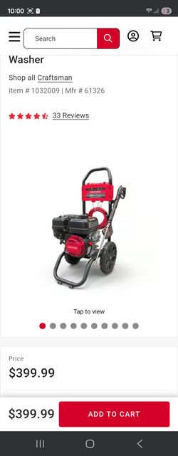 Craftsman pressure washer