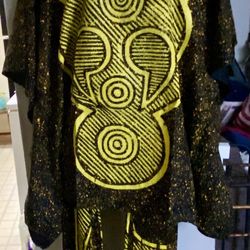 African Batik Cotton  Unisex DashikiAnd Legging 