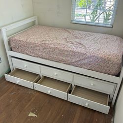 Twin Size Bed Frame White