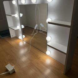 New Vanity Mirror With Shelves