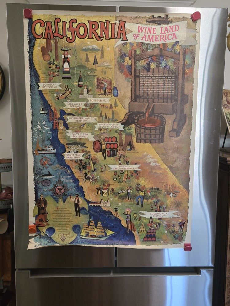 California Wine Land of America Poster