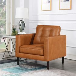 New in box Harstine Leather Chair