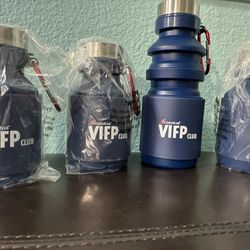 Lot Of 4 Brand New 2026 Carnival Cruise VIFP Diamond Platinum Award Expandable Silicone Water Bottles 