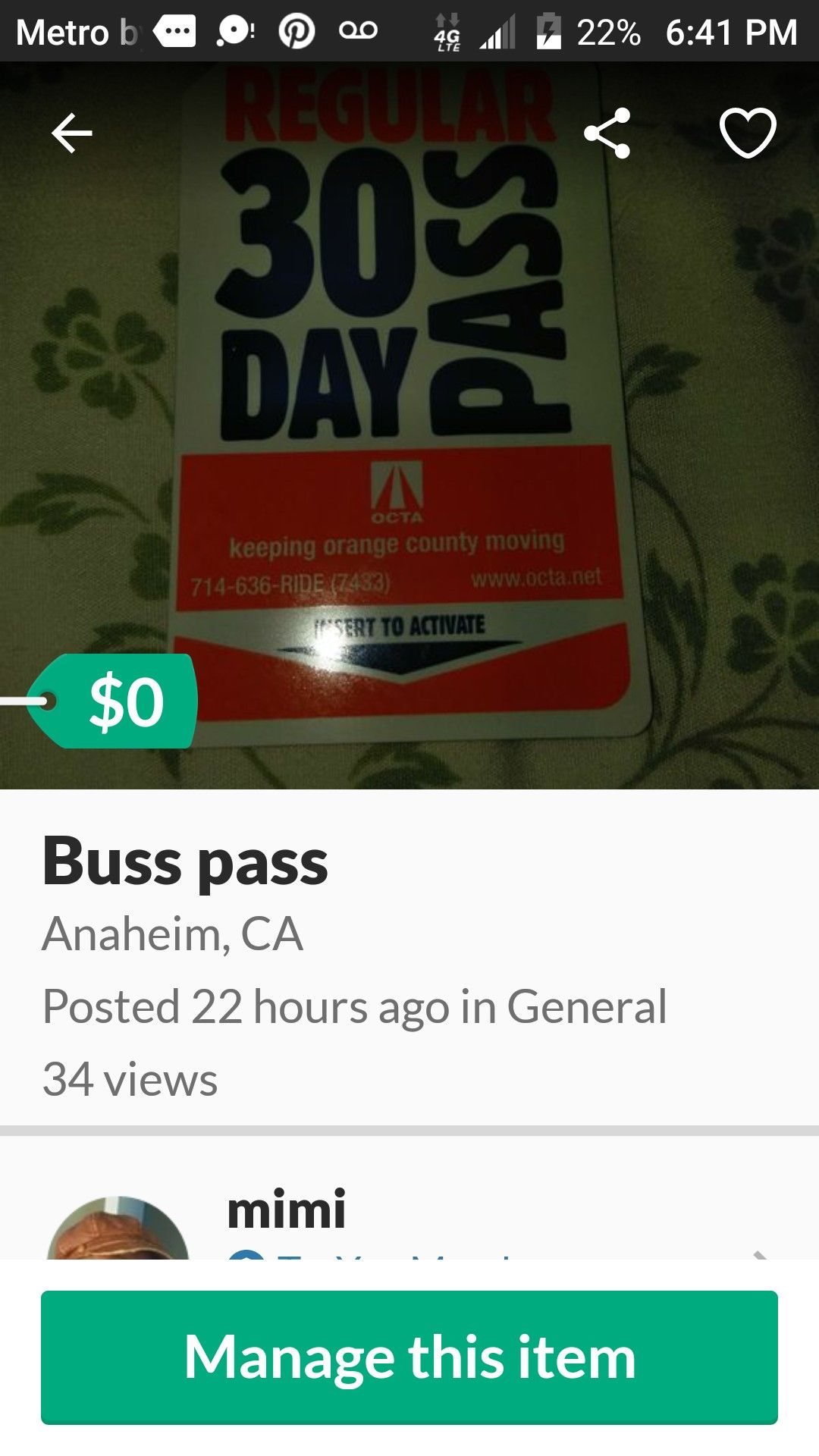 Buss pass