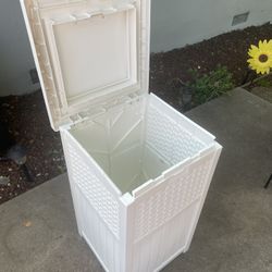 (2) White Storage Containers 