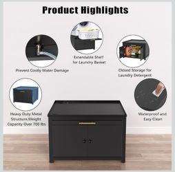 Black Washer/Dryer Pedestal