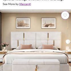 Queen Storage Bed And Ottoman 