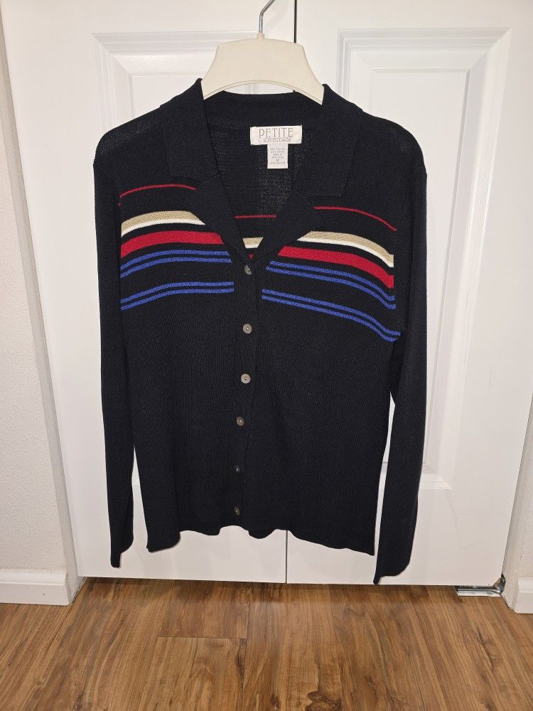 Petite Sophisticate Cardigan with Matching Top - Size M