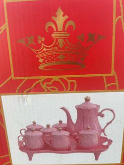 Ceramic Tea Set with Tray