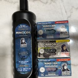 Shampoo Minoxidil Del Indio Papago Con 3 Jabones Gratis 