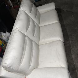 White Leather Couch Electric Recline