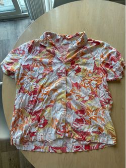Hawaiian orange shirt