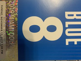 Miami Dolphins Vs Bills Blue Parking Pass