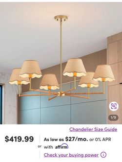 36" Boho Rattan Chandelier 6-Lights Industrial Pendant Light