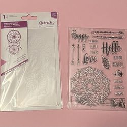 Name Brand Dreamcatcher Stamps & Embossing Folder Set