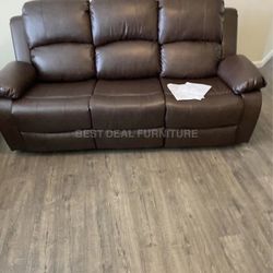 Brown Reclining Couch 3-Pc Set — Sofa • Loveseat • Chair