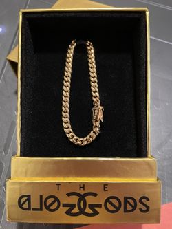 The Gold Gods Gold Plated Bracelet Miami Cuban Link 6 MM 7.5 Inches Long