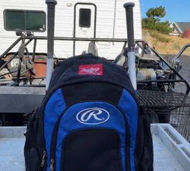 Baseball/Softball Backpack + 2 Easton Bats Bundle