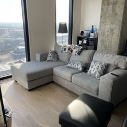Light Gray Fabric Sectional
