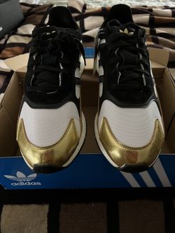 Adidas zx flux top black and metallic gold