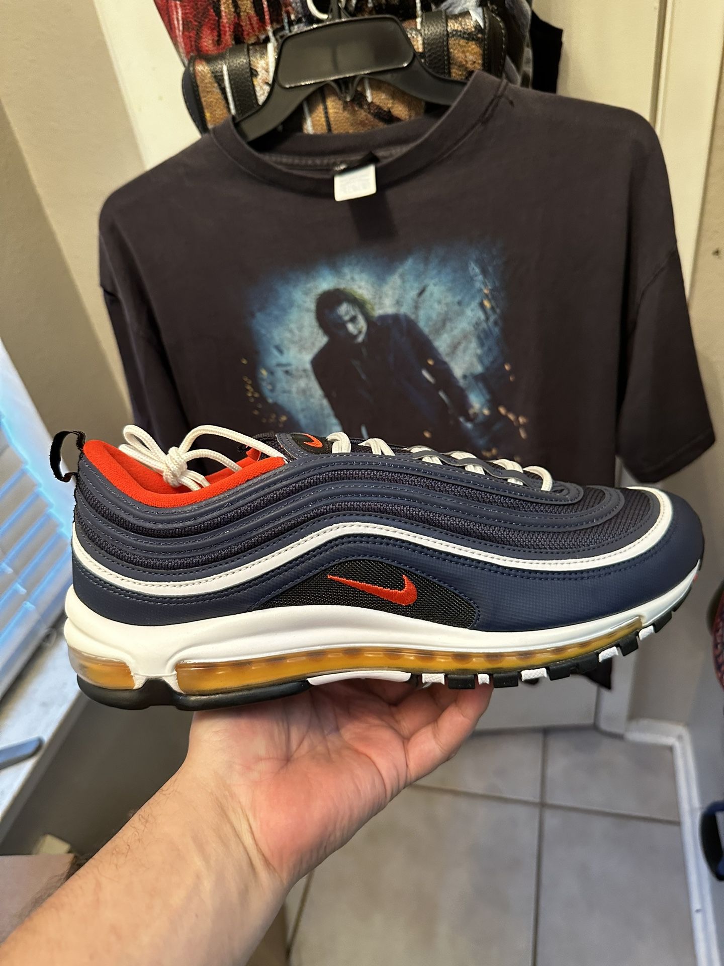 Nike Air Max 97 Midnight Navy Habanero Red