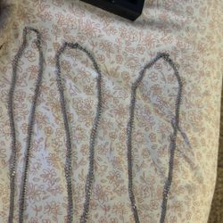 3 Silver Chains All Real 