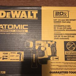 Dewalt 20v  5/8” SDS Rotary Hammer Tool Only $150 Firm 