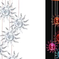 New Sunflowers Solar Powered Wind Chime Outdoor, Color-Changing Mobile Wind Chime Hanging Lights, Romantic Décor Solar Lamp for Porch/Patio/Garden/Yar