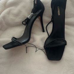 New Black Strap Heels