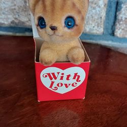 Josef Original Fuzzy Kitty In Love Box Made In Japan